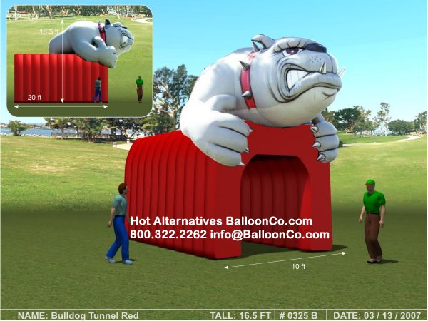 bulldog on tunnel-Red
